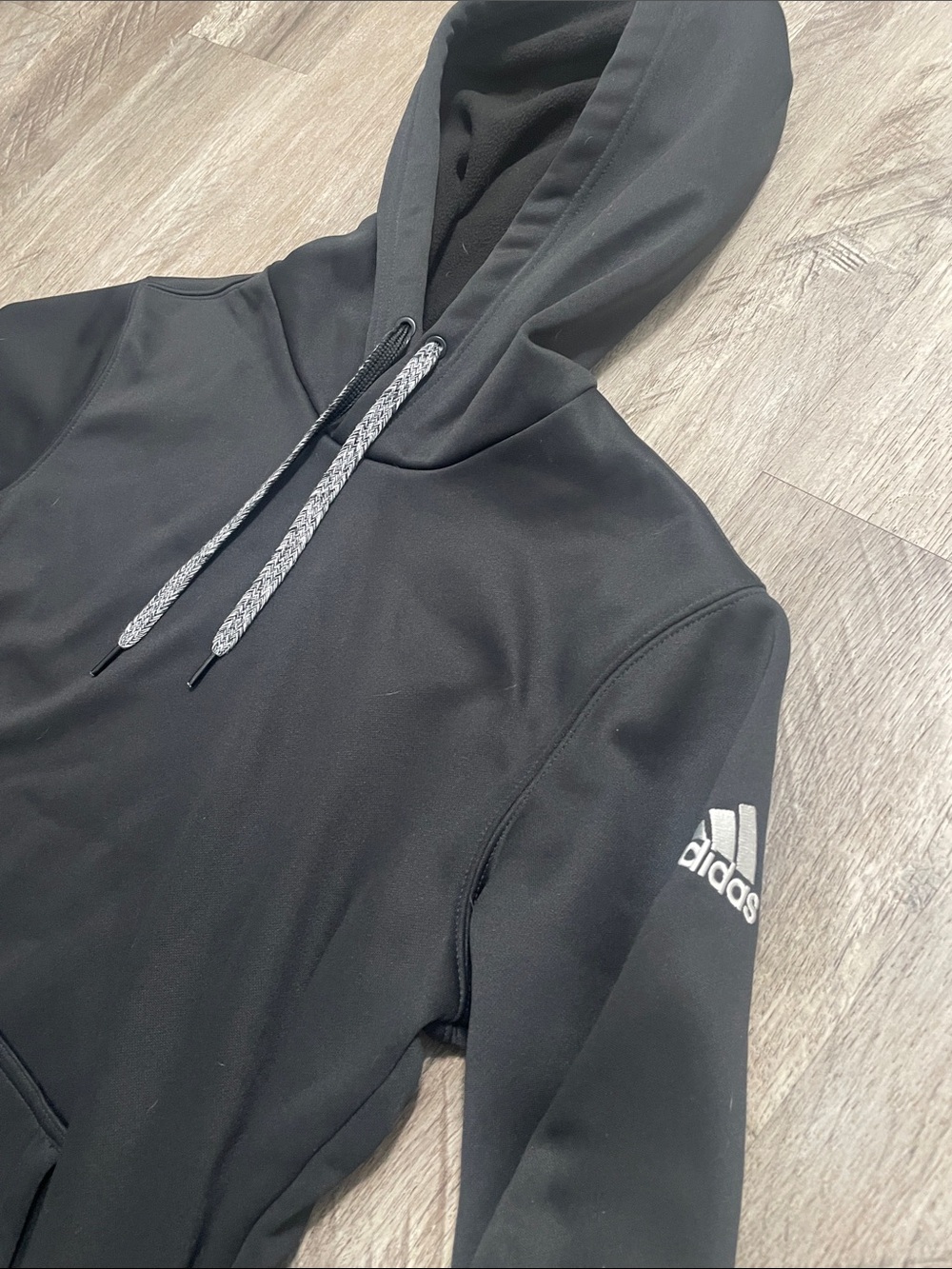 adidas Black Men's Pullover Hoodie with Kangaroo Pocket